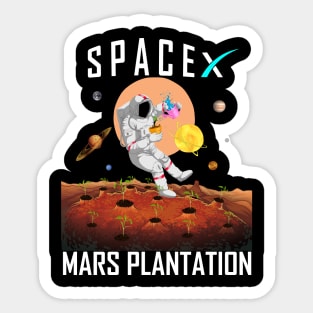 Spacex Mars Plantation Sticker